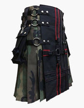 Tactical Gothic Utility Kilt in Black and Camo - Scottish Kilt Jacket™ USA-UK